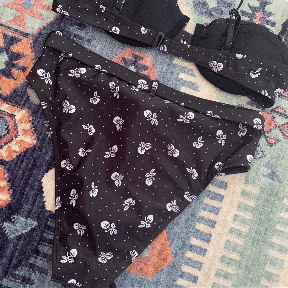 New Onia High Rise Floral Bikini Set in Black - Picture 11 of 11